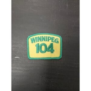 Vintage Winnipeg 104 Patch Green Yellow Embroidered Scout or Cub Emblem Canada